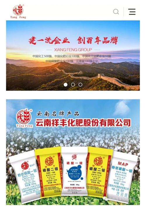 建一流企业,创百年品牌.云南祥丰化肥-中国磷复肥企业100强.